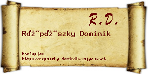 Répászky Dominik névjegykártya