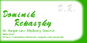 dominik repaszky business card